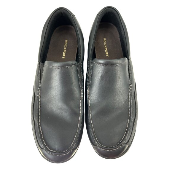 Rockport Other - Rockport XCS Mens Black Leather Loafers Slip-On Casual Shoes Size 11.5 W